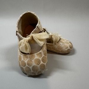 Kate Spade // Gold Infant Shoes, Size 3-6M